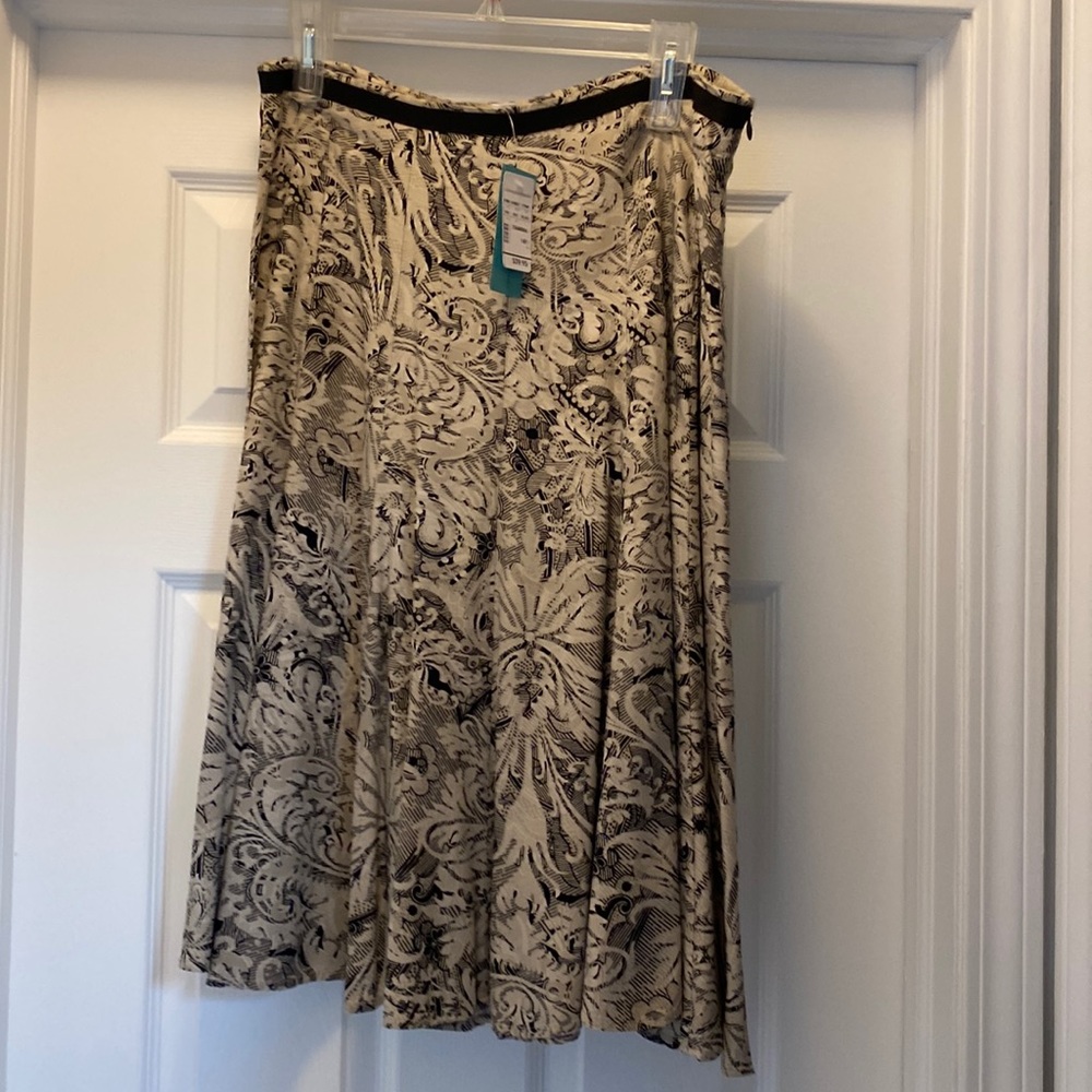 A line Black and Tan Skirt